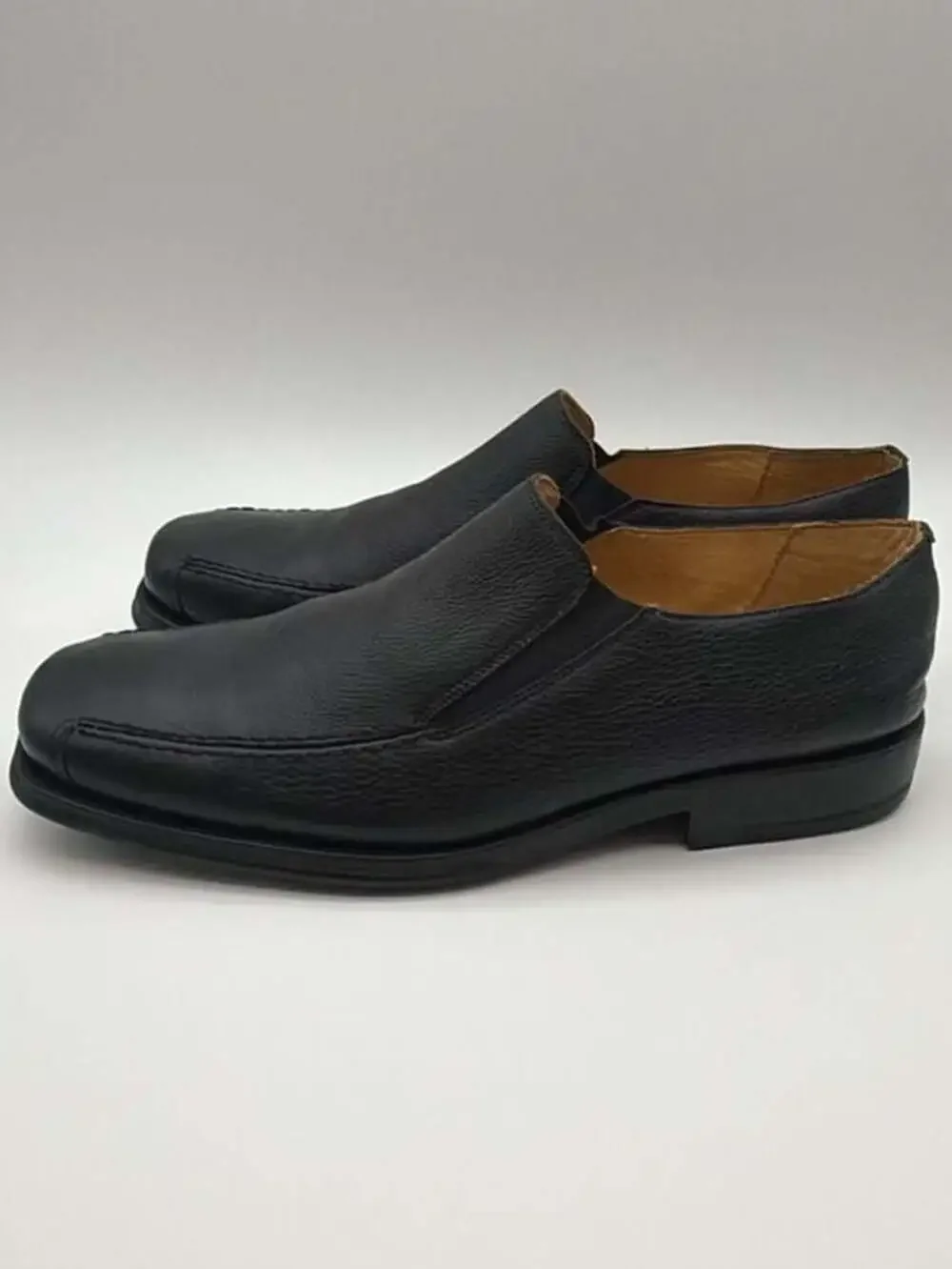 Sandro Men's Black Leather Slip-On Loafers